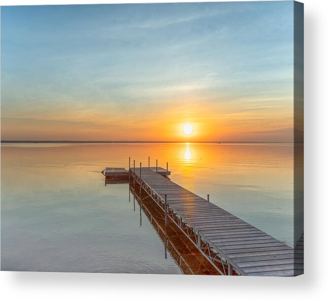 Sunrise Acrylic Print featuring the photograph Sunrise on Oneida Lake by Rod Best