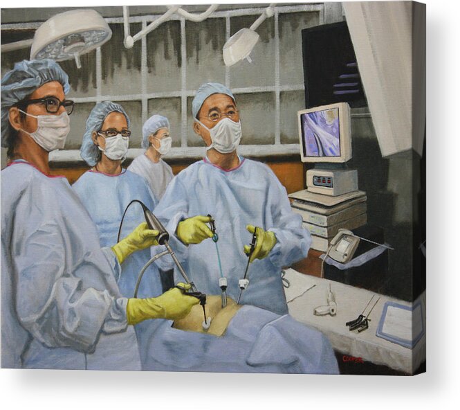 Surgery Acrylic Print featuring the painting Surgery 2019 by Todd Cooper