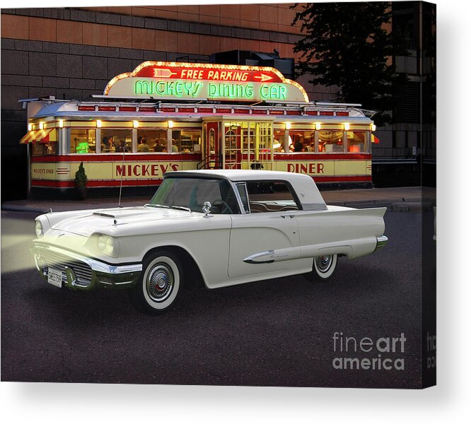 Sweet 59 Acrylic Print featuring the photograph Sweet 59 At Mickey's Diner by Ron Long
