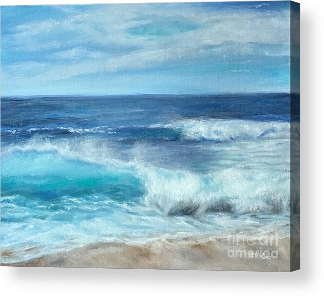 Beach Acrylic Print featuring the painting Take Me There by Rose Mary Gates