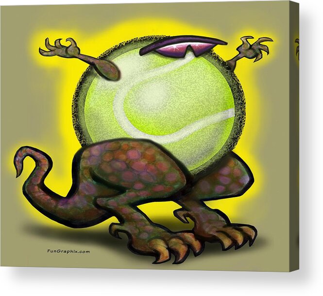 Tennis Acrylic Print featuring the digital art Tennis Beast by Kevin Middleton