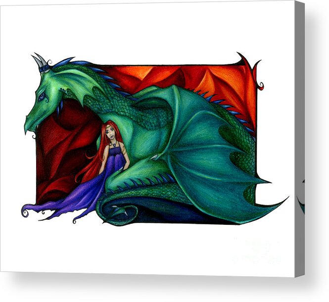 Damsel Acrylic Print featuring the photograph The Damsel and the Dragon by Kristin Aquariann