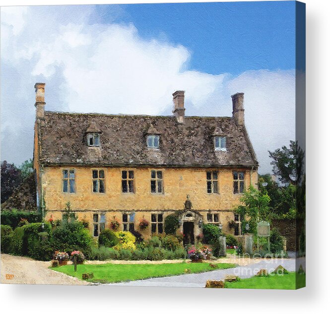 Bourton-on-the-water Acrylic Print featuring the photograph The Dial House in Bourton by Brian Watt