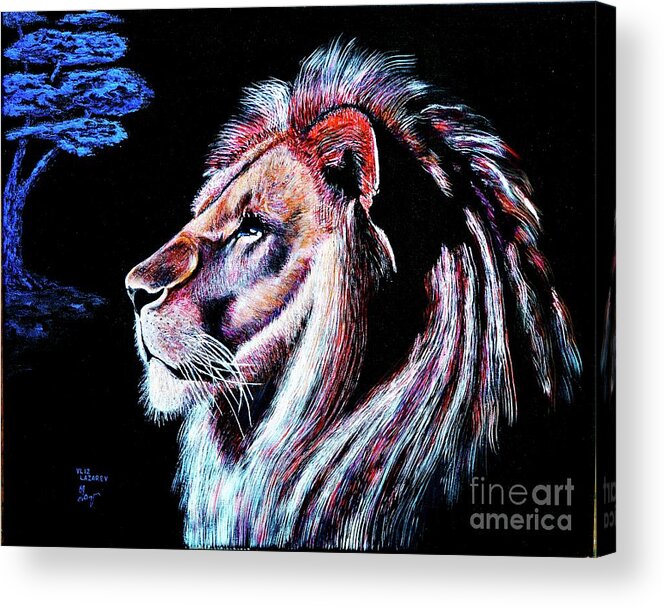 Figurative Acrylic Print featuring the painting the King by Viktor Lazarev