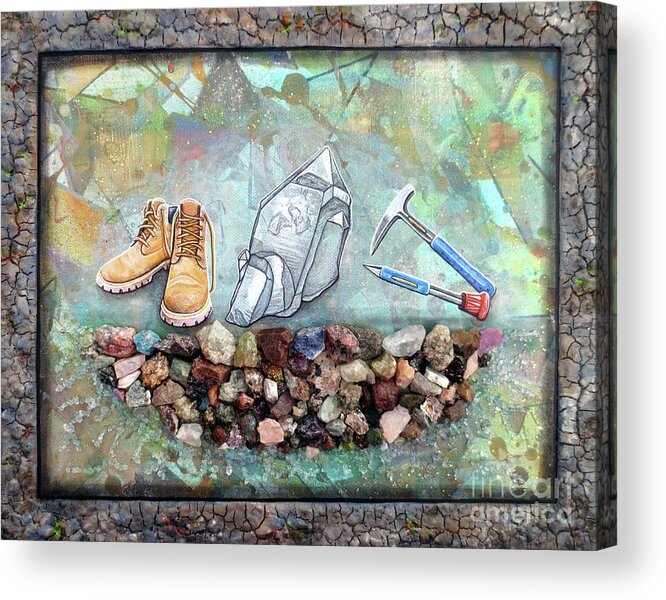 Art Acrylic Print featuring the painting The Magic That Lay Beneath Our Feet by Malinda Prud'homme