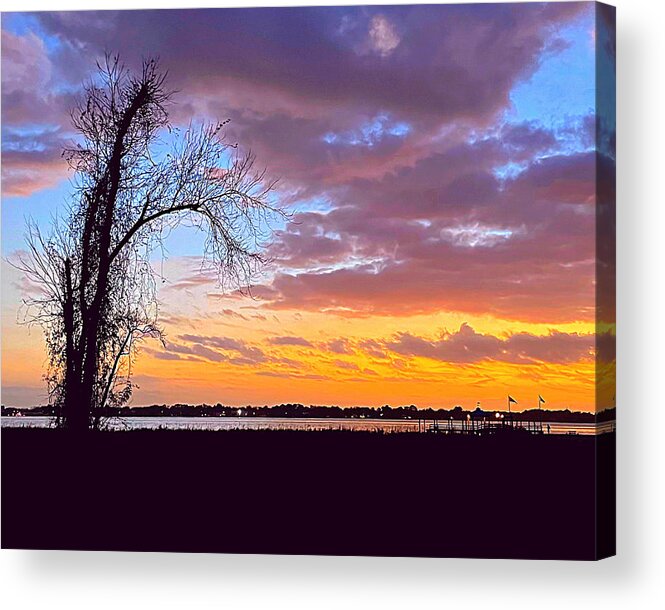 New Bern Acrylic Print featuring the photograph The Neuse at Dusk by Lee Darnell