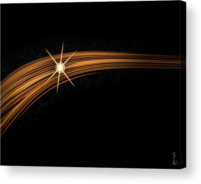 Solar Acrylic Print featuring the digital art The Solar Star - Galaxy Project - 2022 #124 by Stan Weyler by Stan Weyler