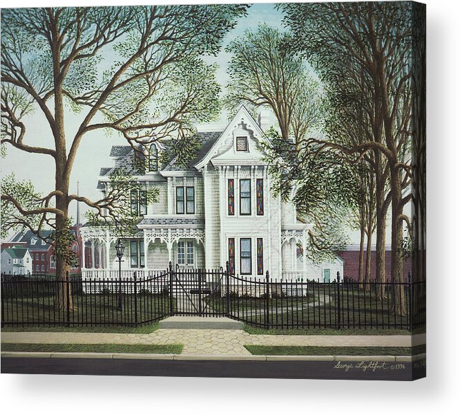 Architectural Landscape Acrylic Print featuring the painting The Truman Home by George Lightfoot