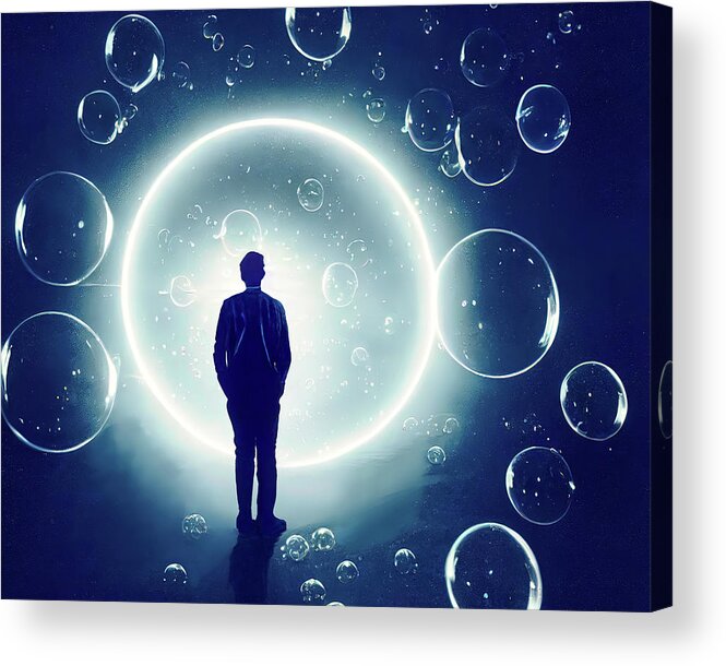 Surreal Acrylic Print featuring the digital art This Is The Way - Surreal by Mark Tisdale