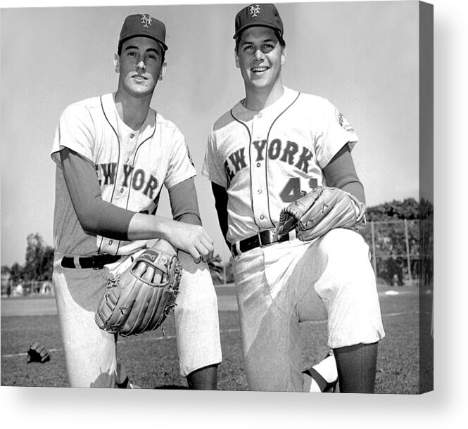 Tom Seaver Acrylic Print featuring the photograph Tom Seaver and Nolan Ryan by New York Daily News Archive
