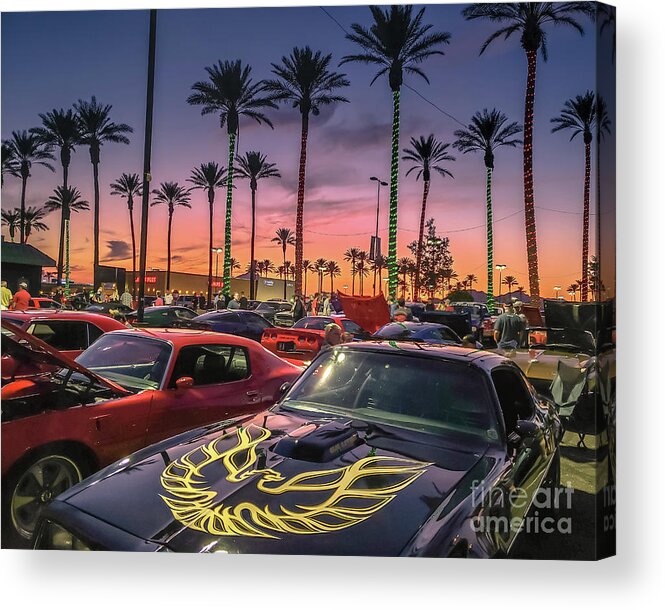 Pontiac Acrylic Print featuring the photograph TransAm Sunset by Darrell Foster