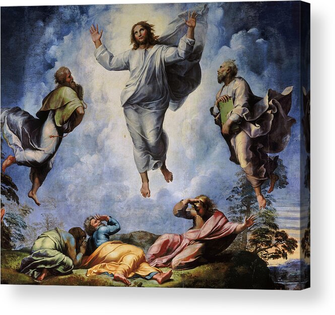 Transfiguration of Jesus, 1520 Acrylic Print by Raphael - Fine Art