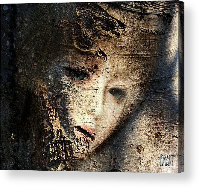 Tree Acrylic Print featuring the mixed media Trees are human too by Kira Bodensted