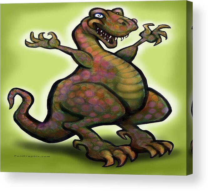 Tyrannosaurus Acrylic Print featuring the digital art Tyrannosaurus Rex by Kevin Middleton