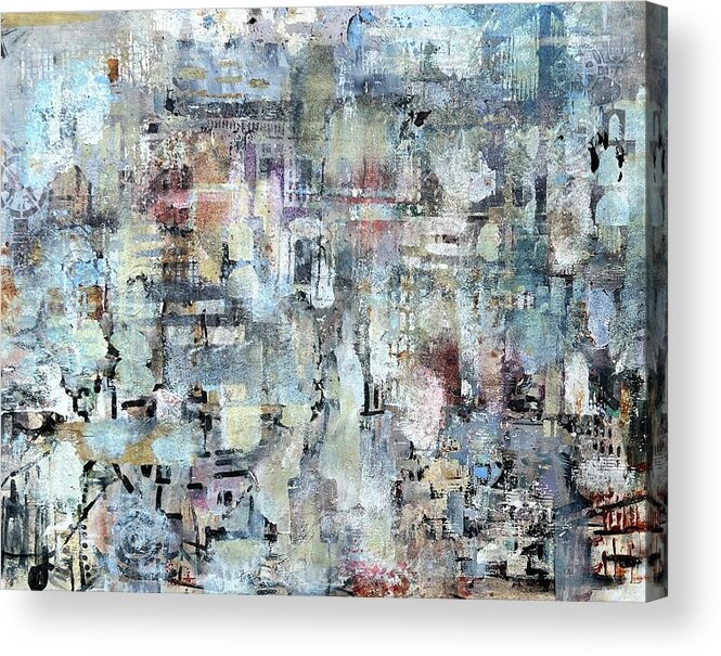  Acrylic Print featuring the painting Misty City by Tommy McDonell