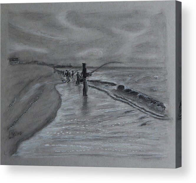 New Jersey Acrylic Print featuring the drawing Wednesday Mornin' by Mike Kling