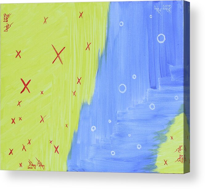 Abstract Acrylic Print featuring the painting X's and O's by Doug Miller