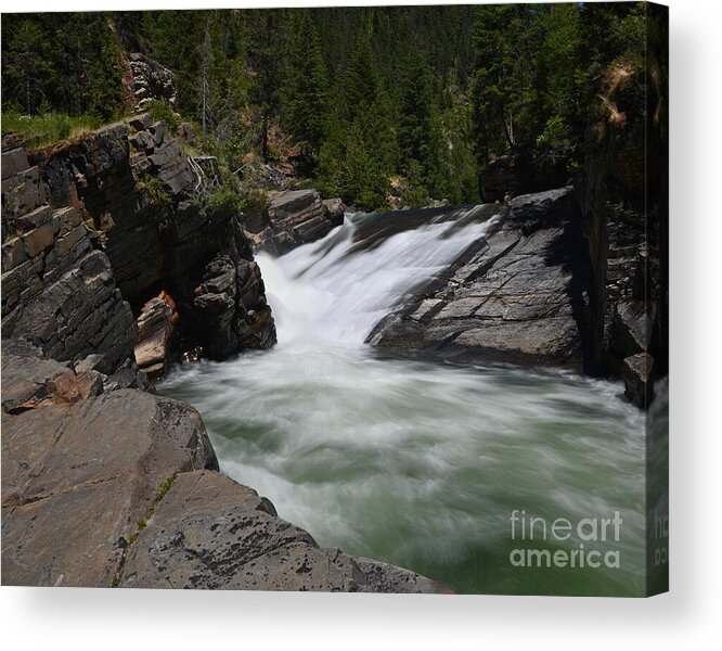 Montana Acrylic Print featuring the photograph Yaak Falls #2 by Steve Brown