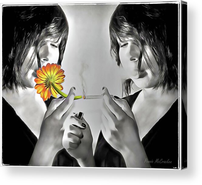 Daisy Acrylic Print featuring the photograph You Choose by Pennie McCracken
