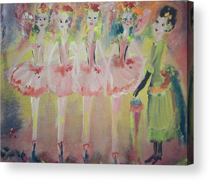 Quadrille Acrylic Print featuring the painting Madams Quadrille ballet by Judith Desrosiers