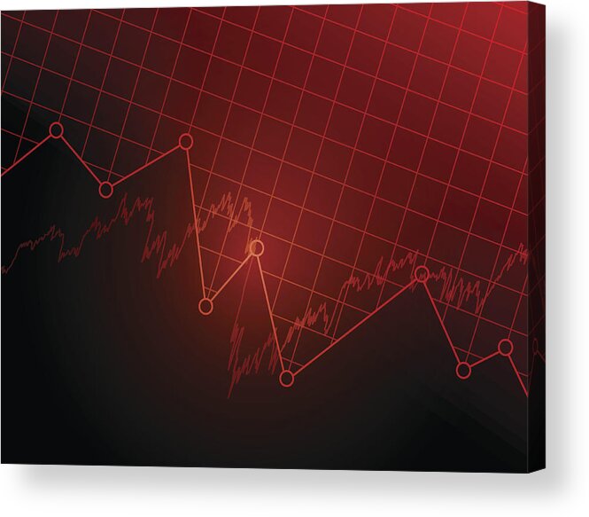 Marketing Acrylic Print featuring the drawing Abstract financial background #1 by Traffic_analyzer