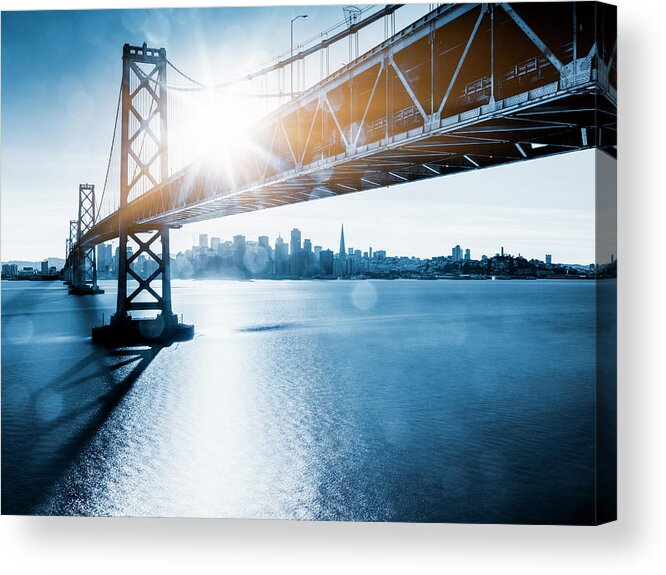 Scenics Acrylic Print featuring the photograph Bay Bridge And Skyline Of San Francisco #1 by Chinaface