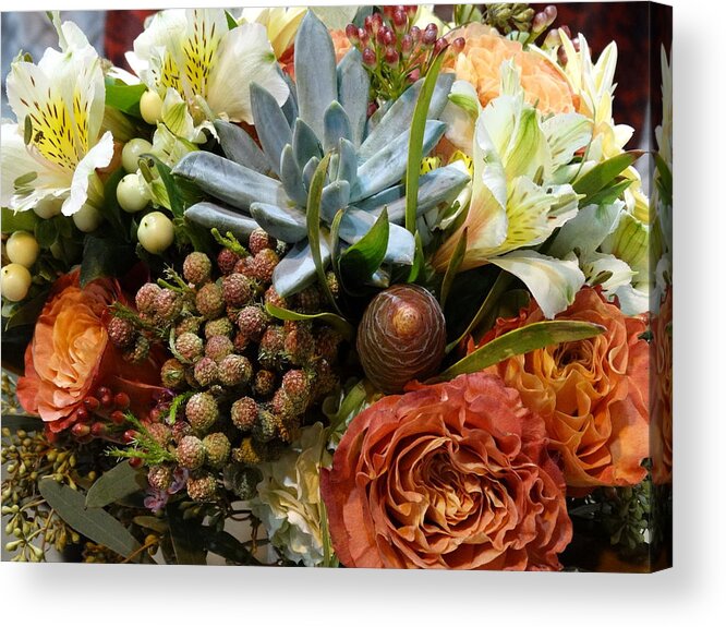 Flowers Acrylic Print featuring the photograph Floral Arrangement 1 by David T Wilkinson
