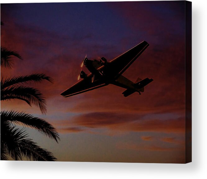 Junkers Airplane Acrylic Print featuring the photograph Leaving Casablanca by Guillermo Rodriguez