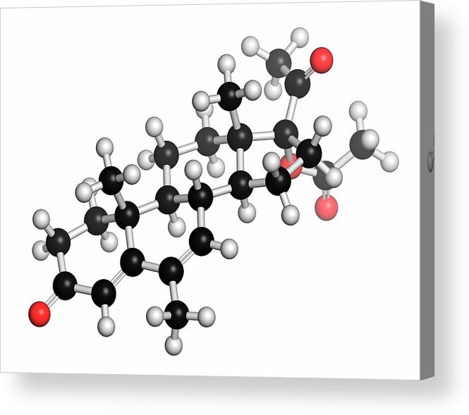 Molecular Model Acrylic Print featuring the photograph Megestrol Acetate Appetite Stimulant Drug #1 by Molekuul/science Photo Library