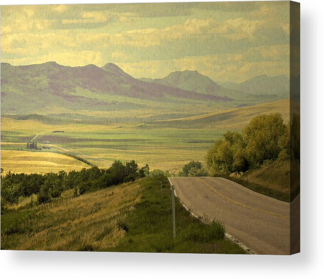 Montana Highway 434 Acrylic Print featuring the photograph Montana Highway -1 by Kae Cheatham