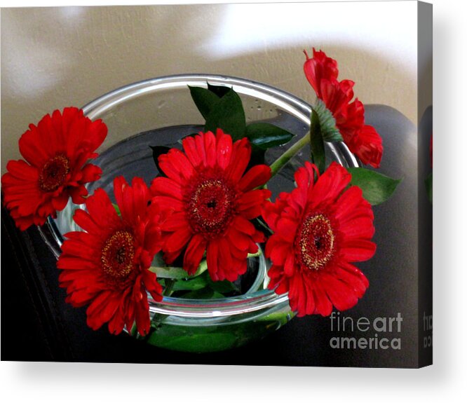 Red Acrylic Print featuring the photograph Red Flowers. Special by Oksana Semenchenko