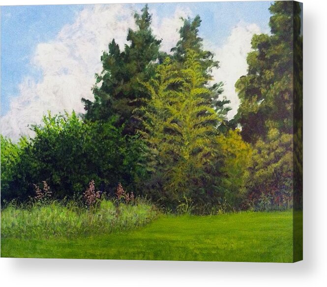 Trees Acrylic Print featuring the painting Summer #1 by Jeanette Jarmon