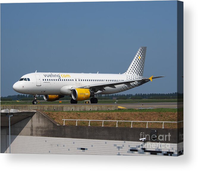 737 Acrylic Print featuring the photograph Vueling Airbus A320 #1 by Paul Fearn