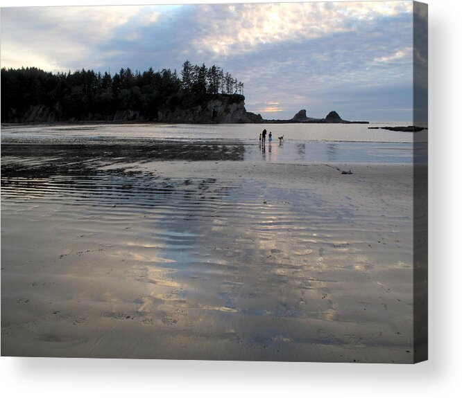 Sunset Beach Acrylic Print featuring the photograph We Are Family #1 by Suzy Piatt