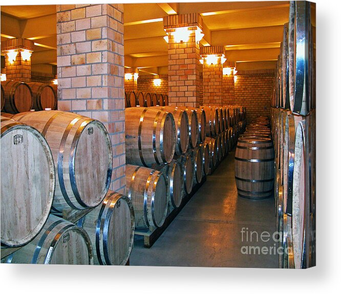 Wine Vats Acrylic Print featuring the photograph Wine Vats #1 by Tim Holt