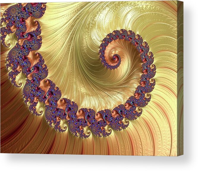 Abstract Acrylic Print featuring the photograph Mandelbrot Fractal #11 by Alfred Pasieka