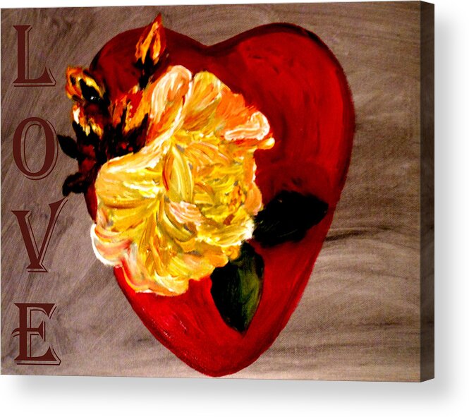 1 John 4:7 Acrylic Print featuring the painting God is love #13 by Amanda Dinan