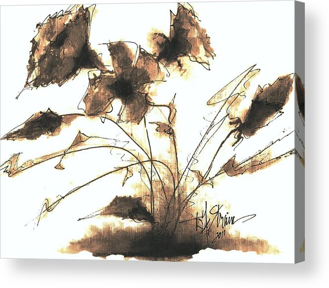   Flowers Acrylic Print featuring the painting Moms Flowers #17 by Diane Strain