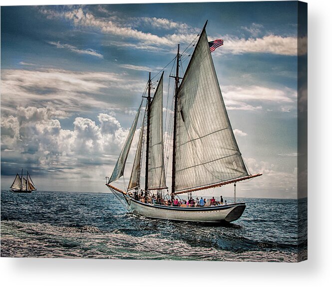 Schooner Acrylic Print featuring the photograph American Eagle by Fred LeBlanc