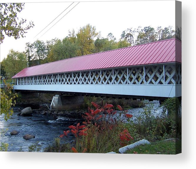 Winchester Acrylic Print featuring the photograph Ashuelot Covered Bridge by Catherine Gagne