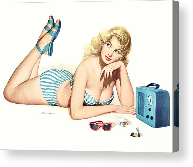  Pinup Poster Acrylic Print featuring the photograph Esquire Pin Up Girl by Action