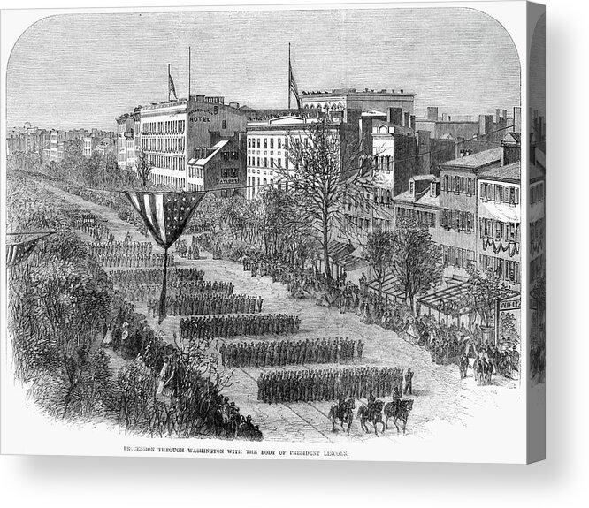 1865 Acrylic Print featuring the painting Lincoln's Funeral, 1865 #2 by Granger