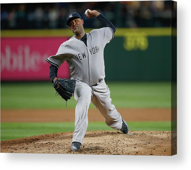Second Inning Acrylic Print featuring the photograph New York Yankees V Seattle Mariners by Otto Greule Jr