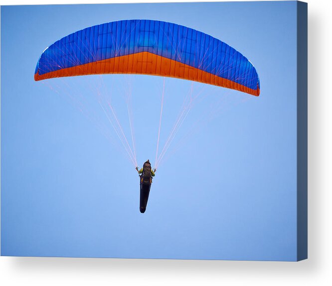 Atlantic Ocean Acrylic Print featuring the photograph Paragliders #2 by Jouko Lehto