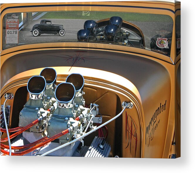1932 Acrylic Print featuring the photograph '29 Ford with '32 Ford Reflection #29 by Christopher McKenzie