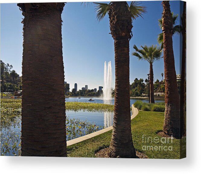 America Acrylic Print featuring the photograph Echo Park L A #4 by Howard Stapleton