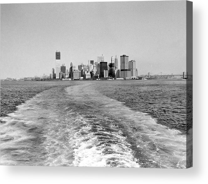 Wtc Acrylic Print featuring the photograph Looking Back #5 by William Haggart