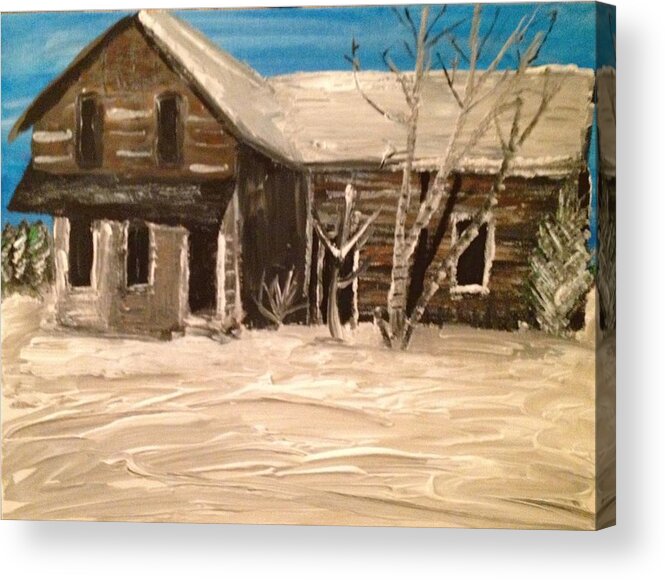 Old House Acrylic Print featuring the painting Old House #3 by Paula Brown