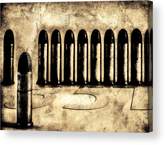 Bullets Acrylic Print featuring the photograph 357 by Bob Orsillo