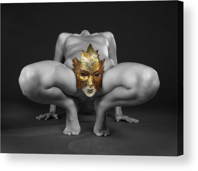 Mask Acrylic Print featuring the photograph 3832 Masked by Chris Maher
